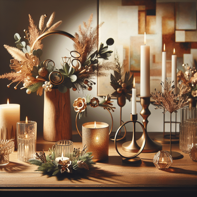 candle rings and holders for home décor.