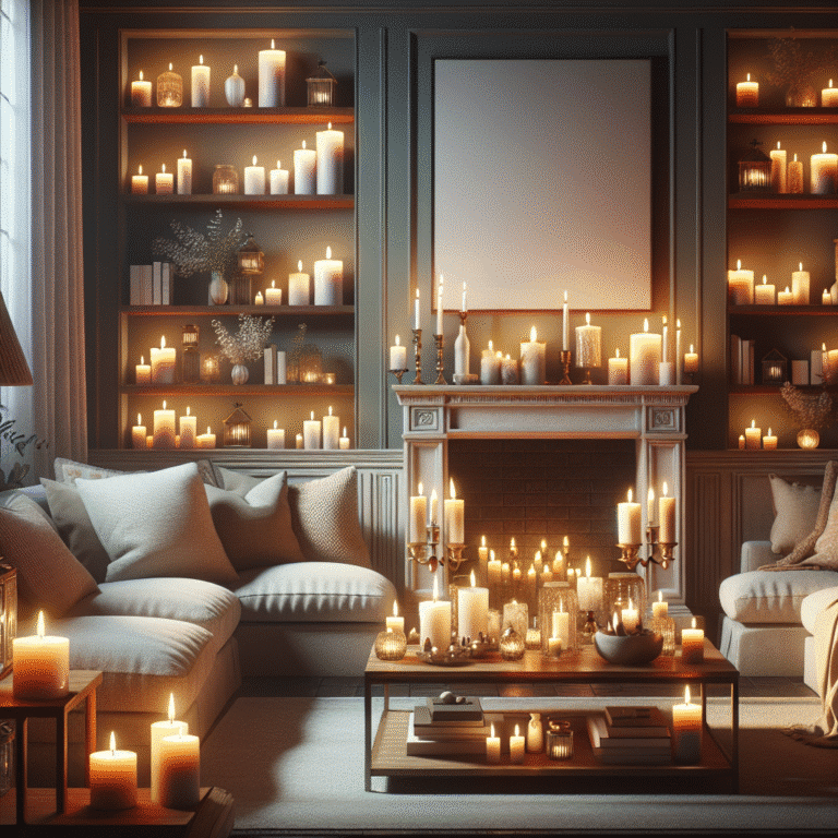 candle decor tips for living room
