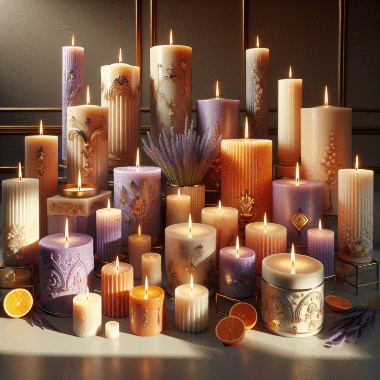 luxury candles designed for revitalizing aromatherapy sessions