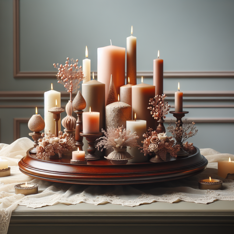 Decorative Trays for an Elegant Candle Display