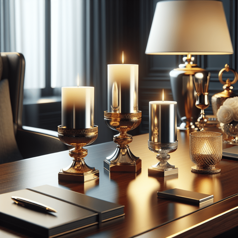 luxury candles that add elegance to your office desk
